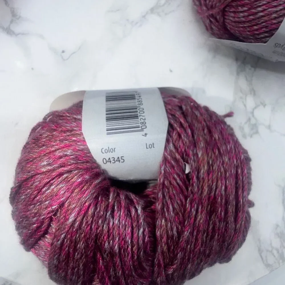 SMC SELECT Violena Cotton Modal Blend Red Grey Yarn-8 Skeins NEW!